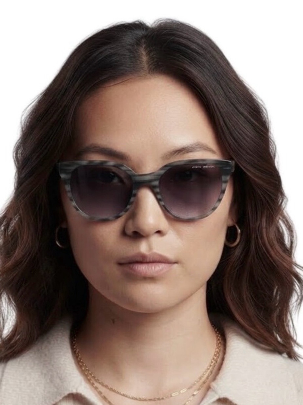 Karl Lagerfeld Sunglasses Grey Black Women's Designer Shades Luxury Sunnies Vaca